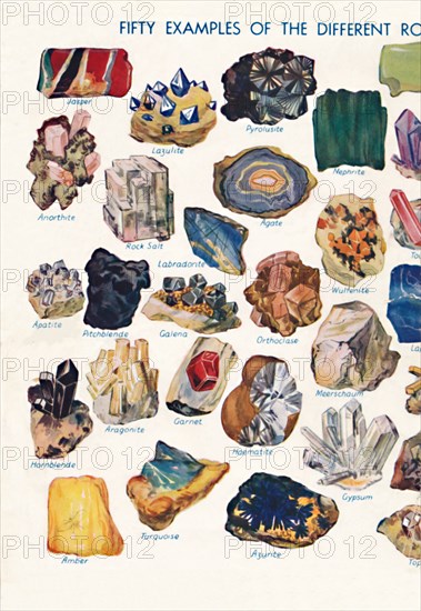 'Examples of the Different Rocks That Make Up The Earth's Crust', 1935. Artist: Unknown.
