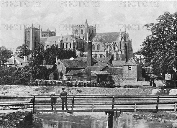 'Ripon Minster', c1896. Artist: C Watson.