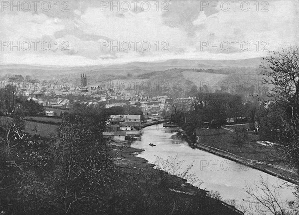 'Totnes, from the Sharpham Road', c1896. Artist: Brinley & Son.