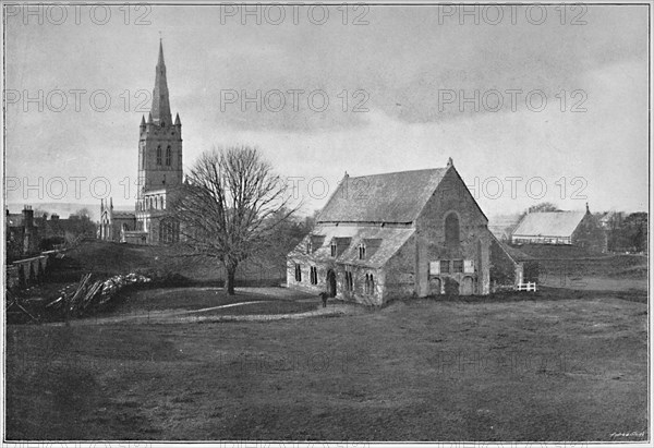 'Oakham: Church and Remains of Castle', c1896. Artist: AL Knighton.