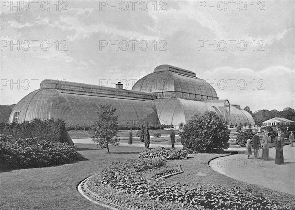 'The Great Palm House, Kew Gardens', c1896. Artist: York & Son.