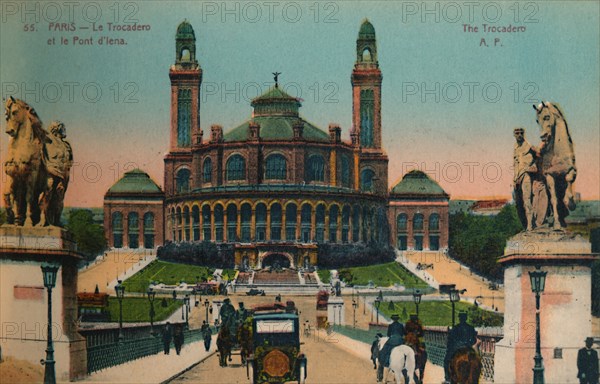 The Trocadéro and the Pont d'Iéna, Paris, c1920. Artist: Unknown.