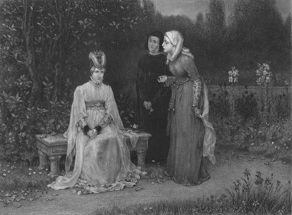 'Queen Isabella and Her Ladies (King Richard II)', c1870. Artist: T Sherratt.