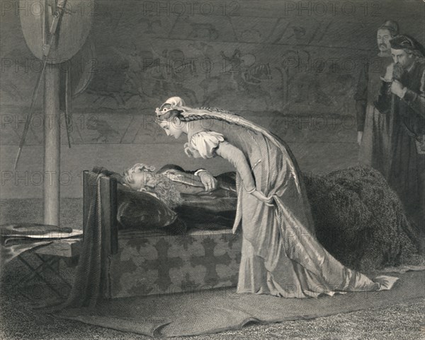 'Lear and Cordelia (King Lear)', c1870. Artist: W Ridgeway.