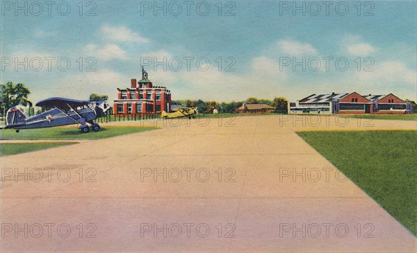 'Bowman Field, Municipal Airport', 1942. Artist: Caufield & Shook.