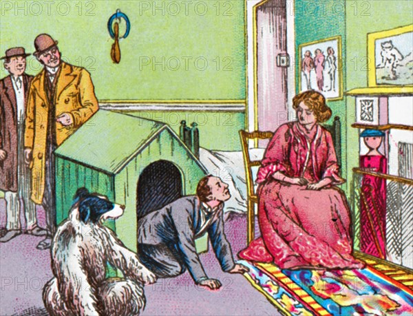 'Mr Darling in the kennel', c1905. Artist: Unknown.