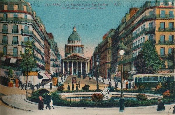 The Panthéon and the Rue Soufflot, Paris, c1920. Artist: Unknown.