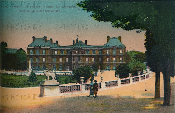 The Luxembourg Palace and the Jardin du Luxembourg, Paris, c1920. Artist: Unknown.