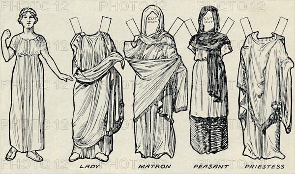 'The Gallery of Historic Costume: What The Britons and Romans Used To Wear', c1934. Artist: Unknown.