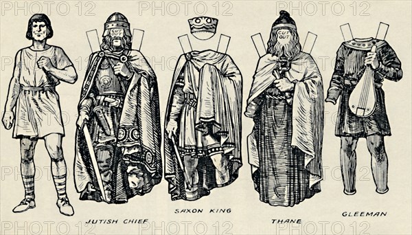 'The Gallery of British Costume: How The People Dressed in Anglo-Saxon Times', c1934. Artist: Unknown.