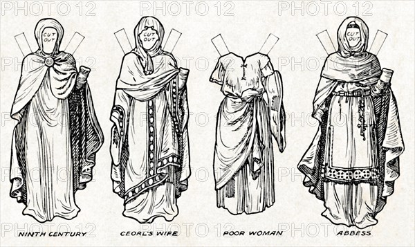 'The Gallery of British Costume: How The People Dressed in Anglo-Saxon Times', c1934. Artist: Unknown.