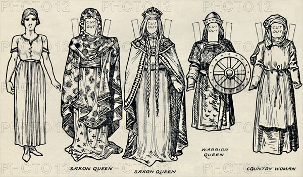 'The Gallery of British Costume: The Dress of Danes & Later Anglo-Saxons', c1934. Artist: Unknown.