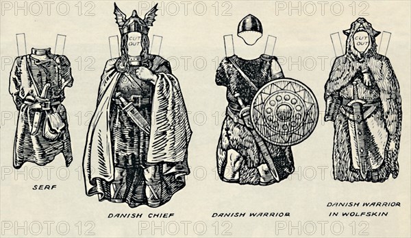 'The Gallery of British Costume: The Dress of Danes & Later Anglo-Saxons', c1934. Artist: Unknown.