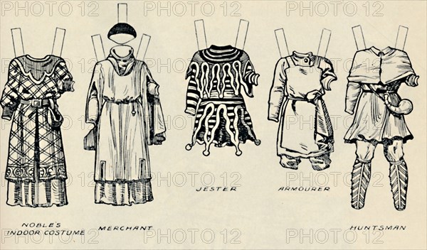 'The Gallery of Historic Costume: The Dresses Worn in the Days of Richard I', c1934. Artist: Unknown.