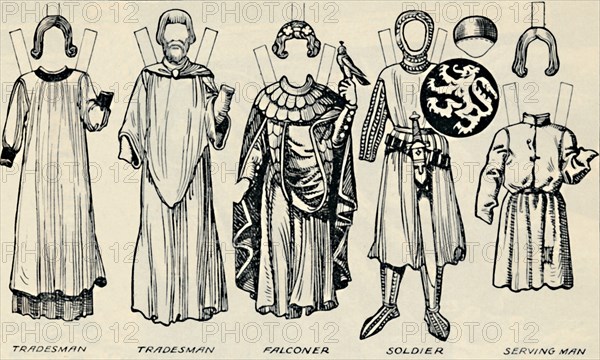 'The Gallery of British Costume: What Men and Women Wore In Henry III's Time', c1934. Artist: Unknown.
