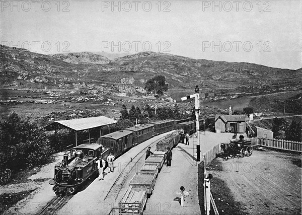 'Ffestiniog Railway: Tan-Y-Bwlch Station', c1896. Artist: Carl Norman.