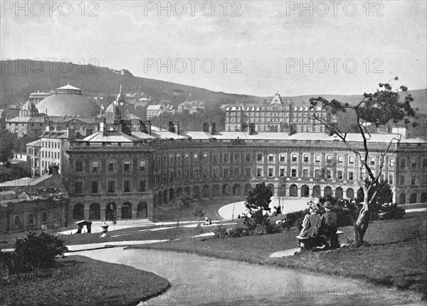 'Buxton: The Crescent', c1896. Artists: John Carr, Valentine & Sons.