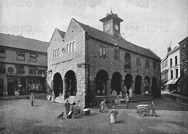 'Market Hall and Kyrle's House, Ross', c1896. Artist: Valentine & Sons.