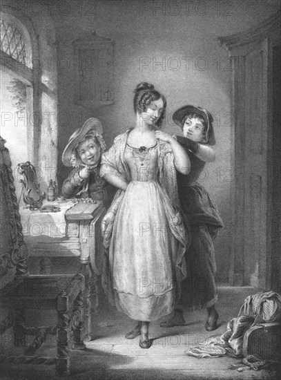 'Preparing for May Day', 1830. Artist: Thomas Fairland.