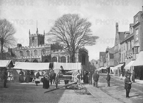 'Market-Place, Huntingdon', c1896. Artist: Poulton & Co.