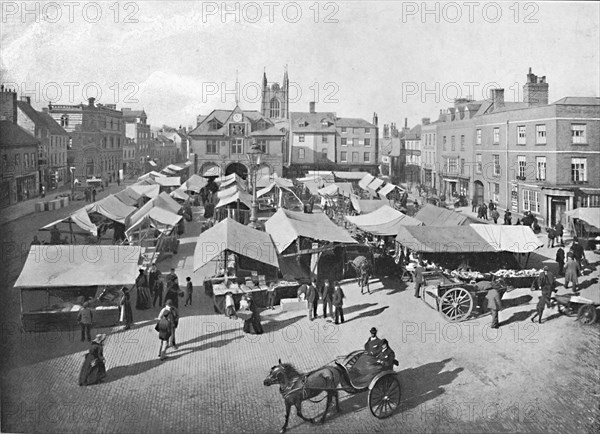 'Market-Place, Peterborough', c1896. Artist: H Marriott.