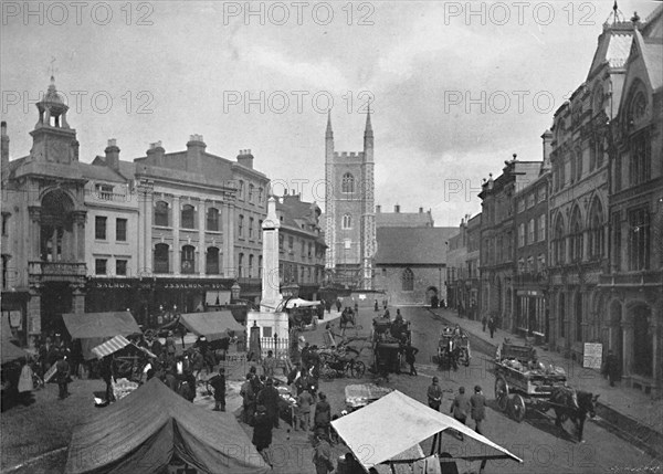 'Market Place, Reading', c1896. Artist: SV White.