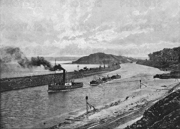 'Manchester Ship Canal, Above Eastham', c1896. Artist: H Garside.