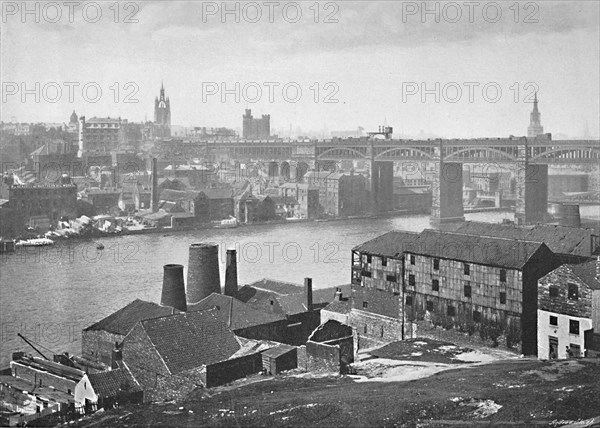 'Newcastle-on-Tyne, from the Rabbit Banks', c1896. Artist: M Aunty.