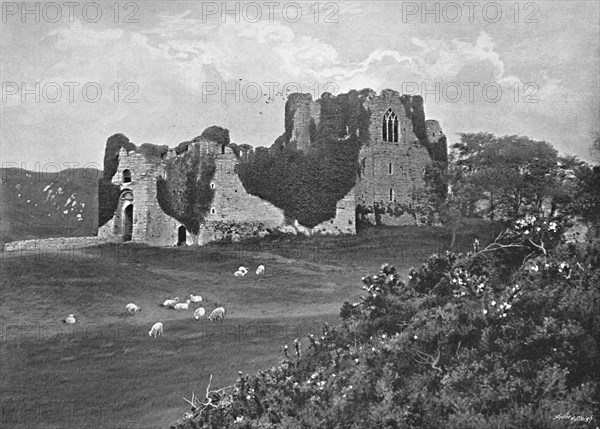 'Oystermouth Castle, Mumbles', c1896. Artist: Harvey Barton.