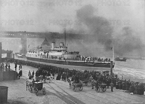 'HMS Victoria at Newcastle-On-Tyne', c1896. Artist: M Auty.