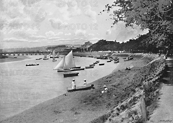 'Barnstaple, from South Walk', c1896. Artist: Vickery Bros.