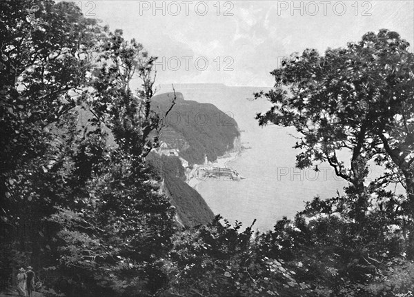 'Clovelly, from the Hobby', c1896. Artist: ED Percival.