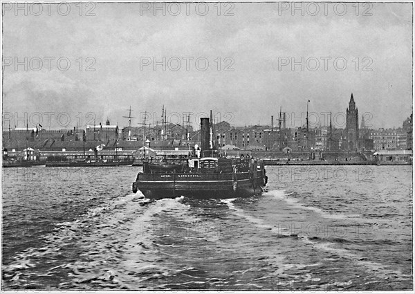 'Liverpool, from the Mersey', c1896. Artist: Valentine & Sons.