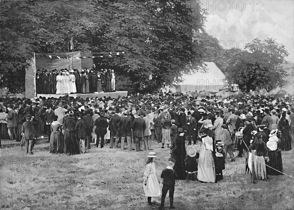 'Presentation of the Dunmow Flitch', c1896. Artist: W Stacey.