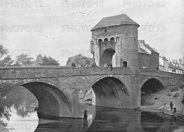 'Monnow Bridge and Gatehouse, Monmouth', c1896. Artist: R Tudor Williams.