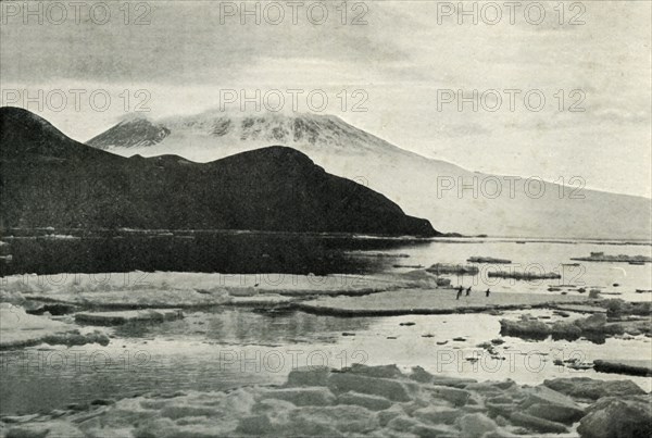 'Entering McMurdo Sound - Cape Bird and Mount Erebus', c1910?1913, (1913). Artist: Herbert Ponting.