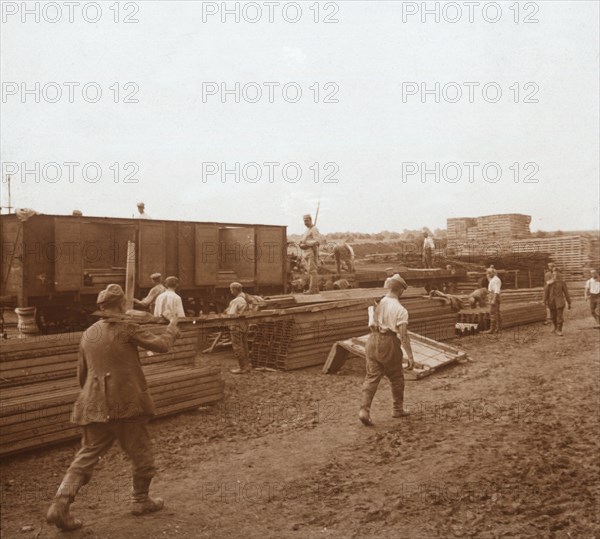 Prisoners, Genicourt, northern France, c1914-c1918. Artist: Unknown.
