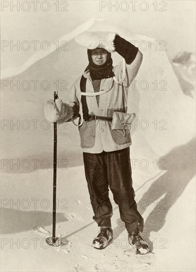 'Captain Scott Wearing The Wallet in Which He Carried His Sledging Journals', c1910-1911, (1913). Artist: Herbert Ponting.