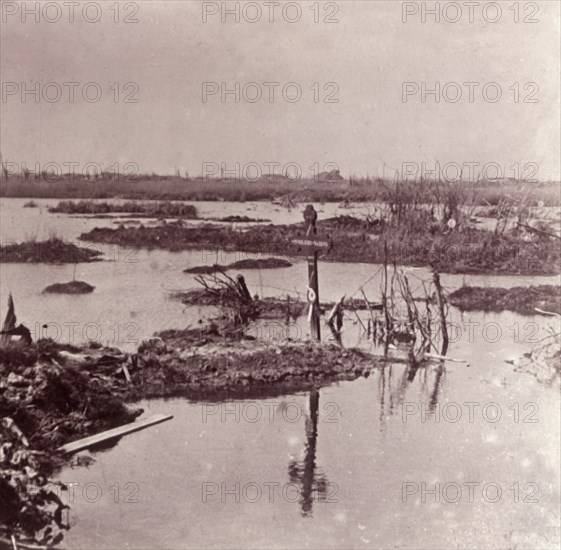 Flooding, Flanders, Belgium, c1914-c1918. Artist: Unknown.