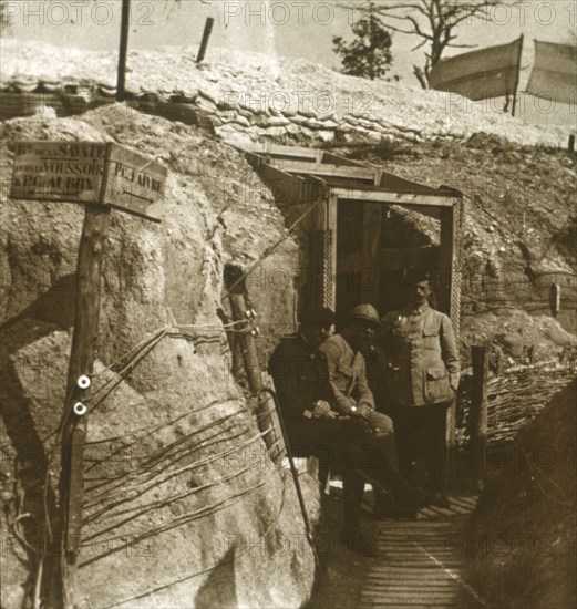 Trenches, Champagne, northern France, c1914-c1918. Artist: Unknown.