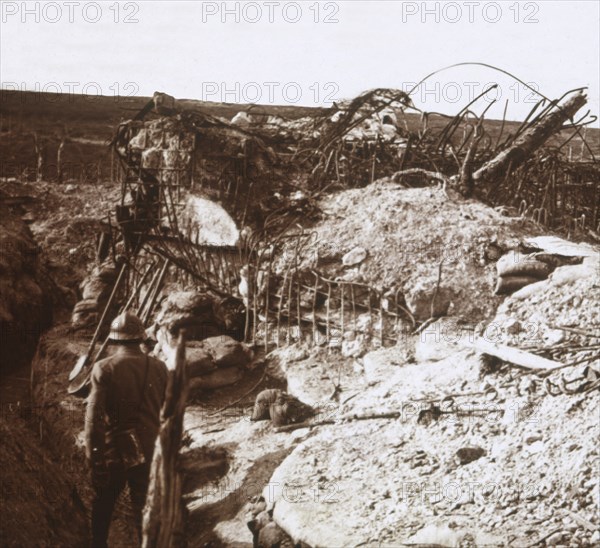 Trenches, Mont Haut, northern France, c1914-c1918. Artist: Unknown.
