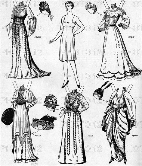 'The Gallery of Historic Costume: Dresses Worn During the Twentieth Century', c1934. Artist: Unknown.