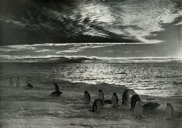 'The Midnight Sun in McMurdo Sound', c1910?1913, (1913). Artist: Herbert Ponting.