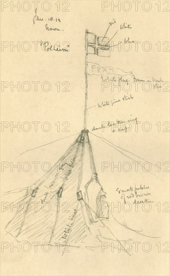 'Amundsen's Tent at the South Pole', 18 January 1912, (1913). Artist: Edward Wilson.