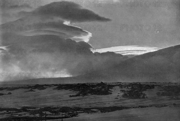 'Whaleback Clouds Over Mount Erebus', c1910?1913, (1913). Artist: Herbert Ponting.