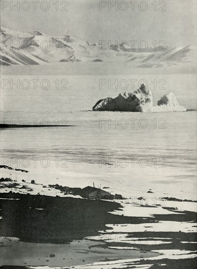 'The Hut and the Western Mountains from the Top of the Ramp', c1910?1913, (1913). Artist: Herbert Ponting.