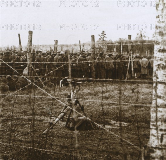 Prisoners at Le Mort Homme, (Dead Man's Hill), northern France, c1914-c1918. Artist: Unknown.