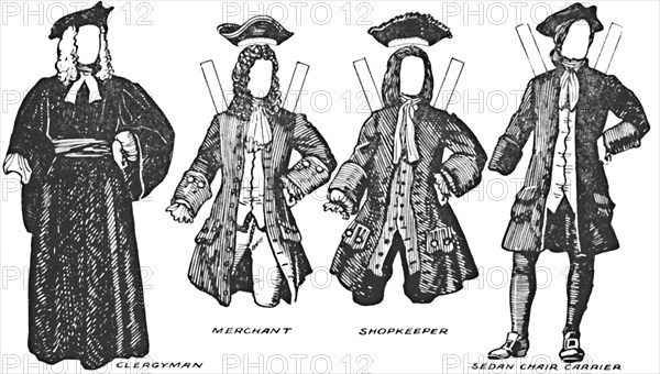 'The Gallery of British Costume: Some of the Dresses Worn in Anne's Reign', c1934. Artist: Unknown.