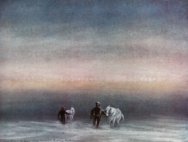 'Exercising the Ponies', 1911, (1913).  Artist: Edward Wilson.