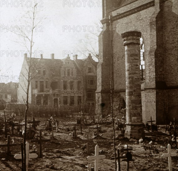 Cemetery, Nieuwpoort, Flanders, Belgium, c1914-c1918. Artist: Unknown.